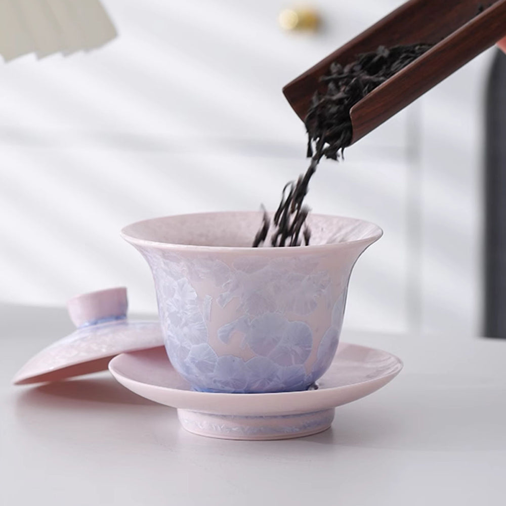 Purple Ice Crystal Ruyao Porcelain Gaiwan