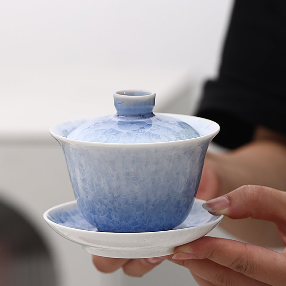 Blue Ice Crystal Ruyao Porcelain Gaiwan