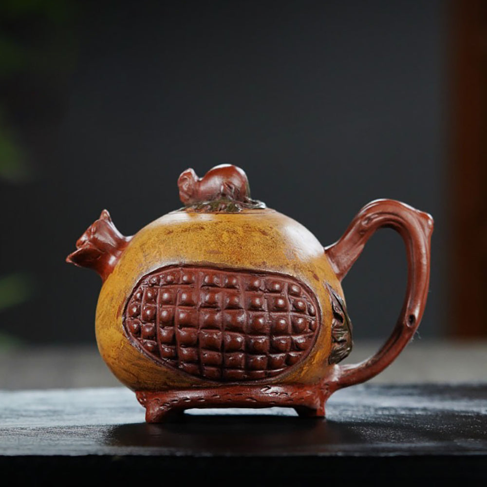 Yixing Red Clay Pomegranate Teapot