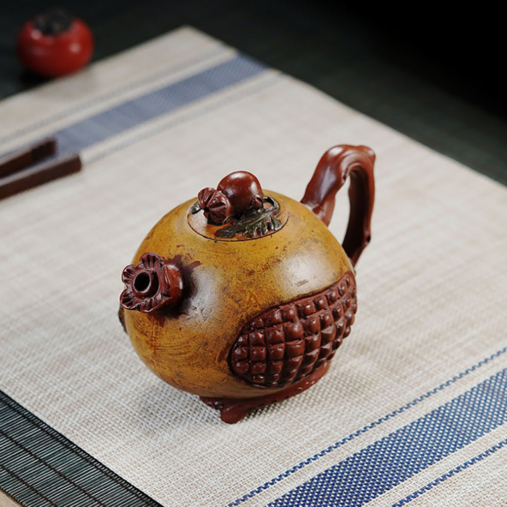 Yixing Red Clay Pomegranate Teapot