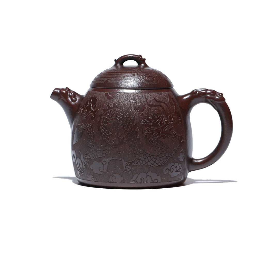 Yixing Purple Clay Qinquan Dragon Teapot