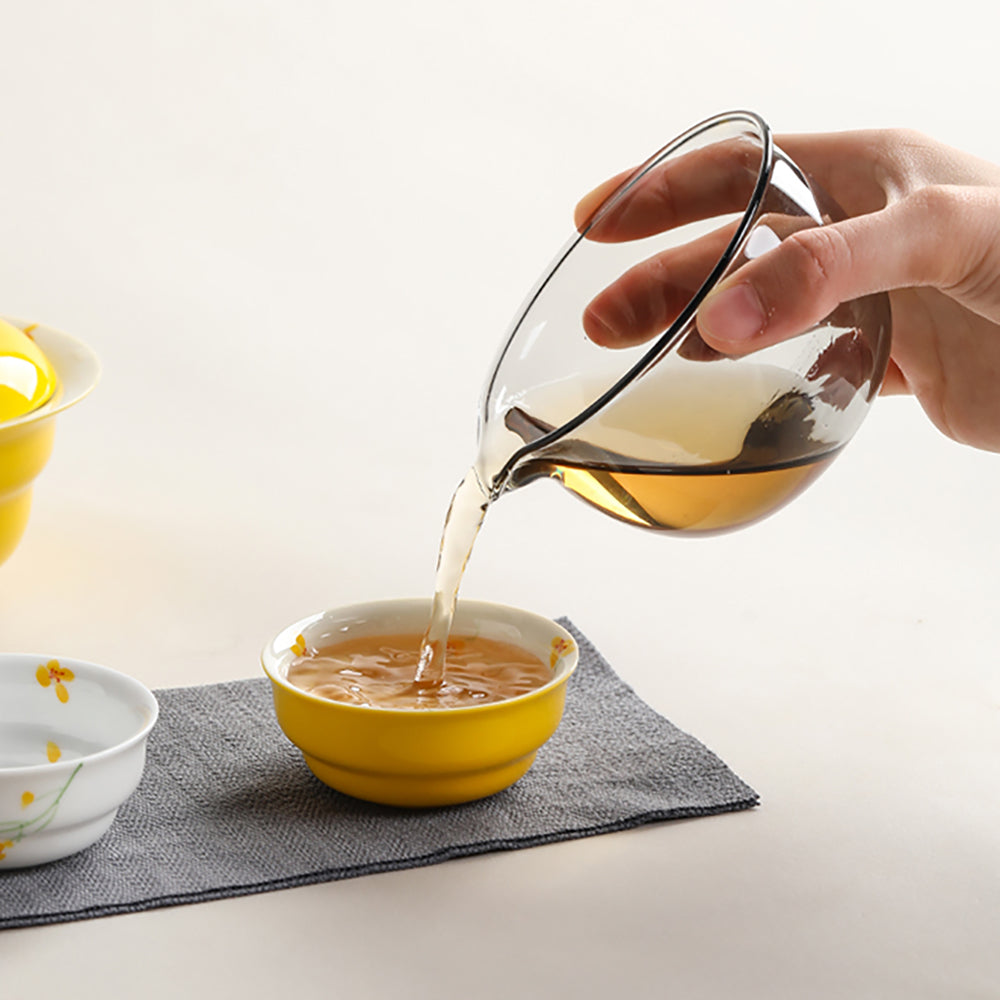 Yellow Rapeseed Flowers Travel Tea Set
