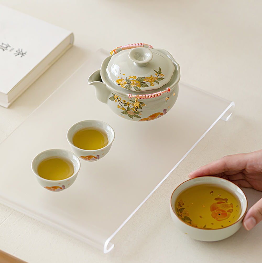 Osmanthus And Koi Travel Tea Set