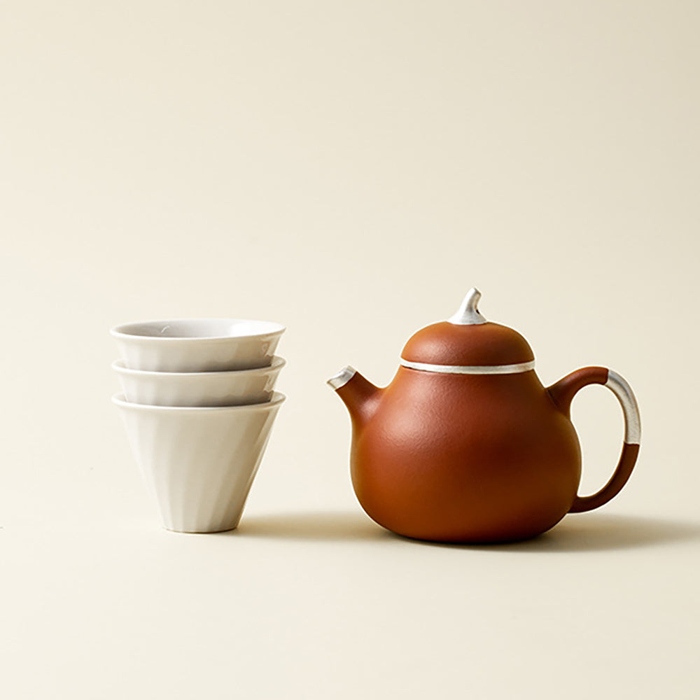 Purple Clay Teapot Travel Tea Set