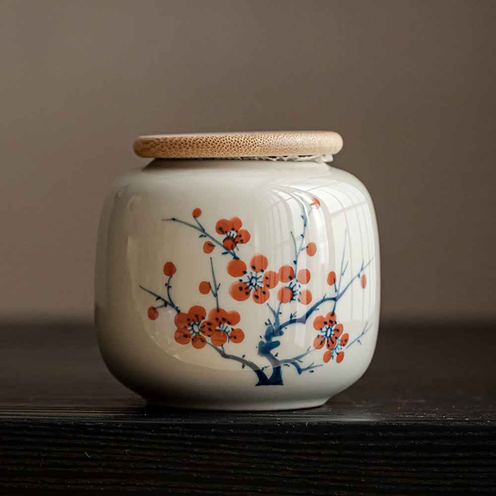 Hand-painted Ceramic Tea Caddy