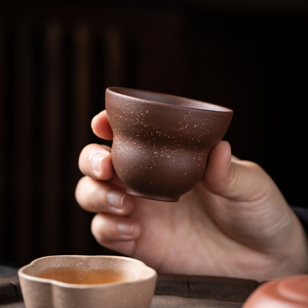 Purple Clay Five Blessings Tea Cup Set