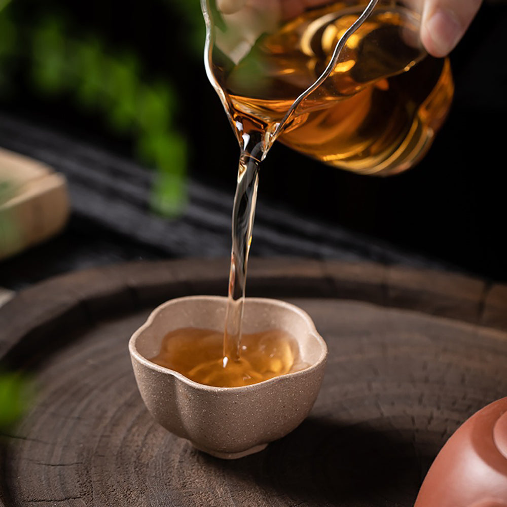 Purple Clay Five Blessings Tea Cup Set