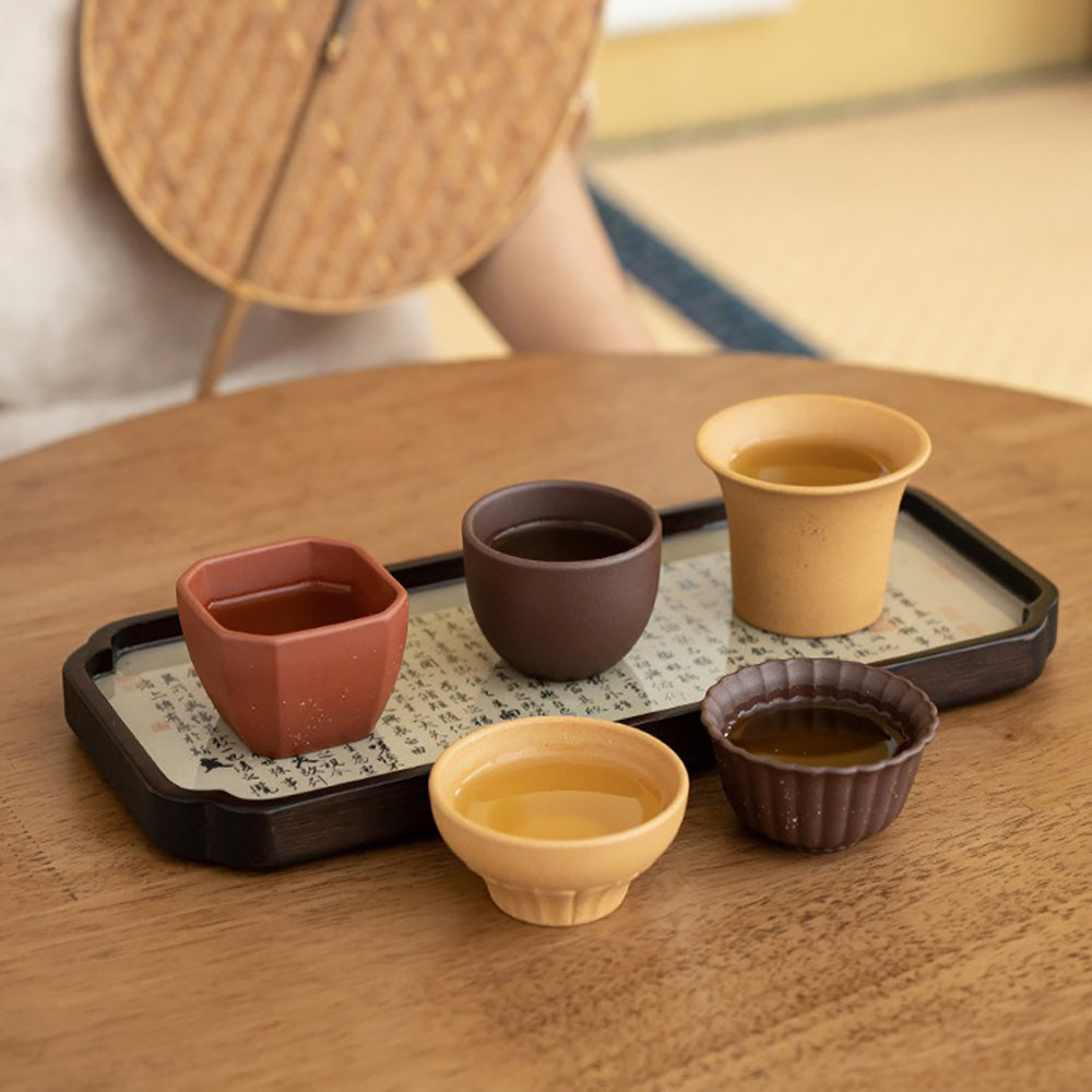 Purple Clay Five Elements Tea Cup Set