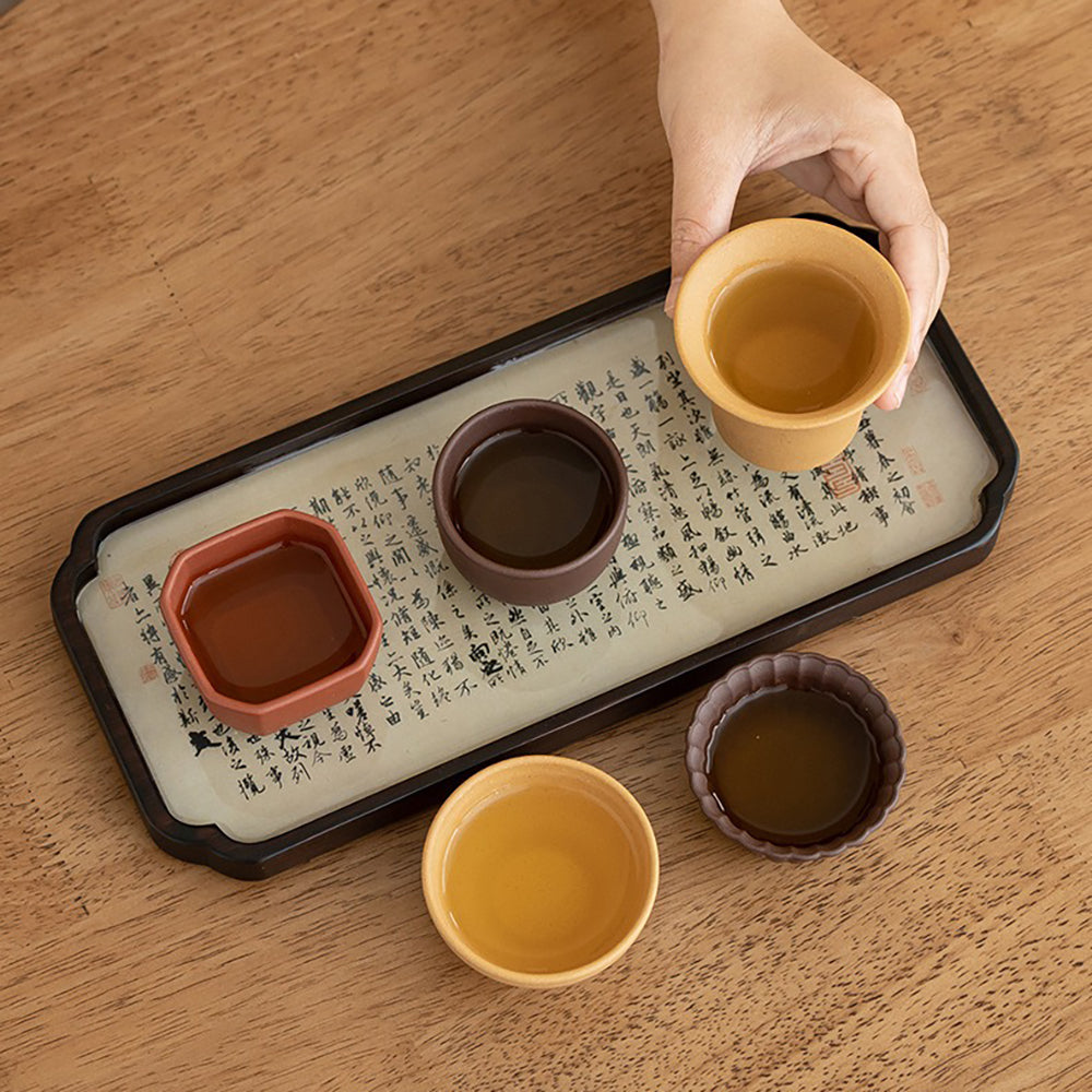 Purple Clay Five Elements Tea Cup Set