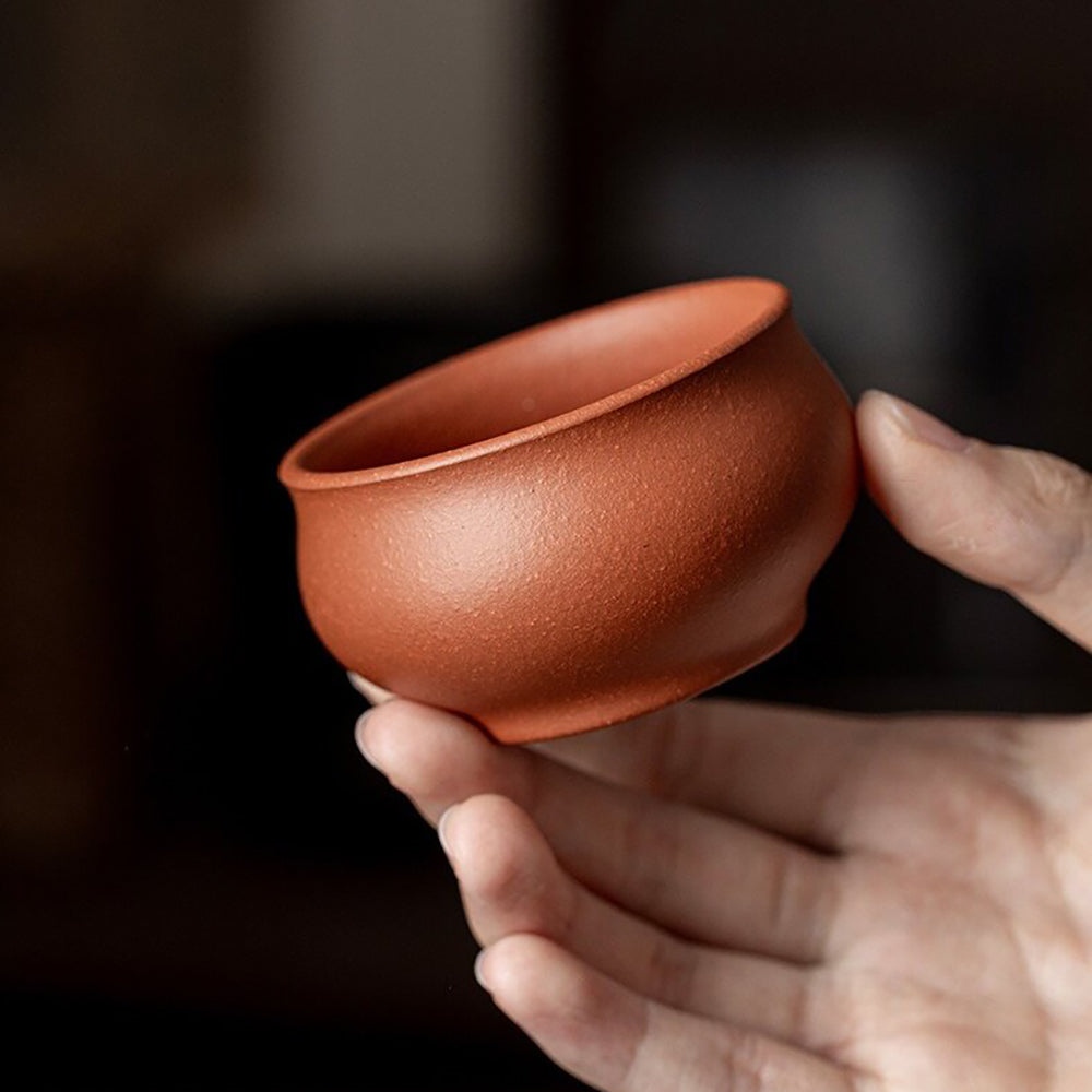 Purple Clay Five Blessings Gongfu Tea Cup Set