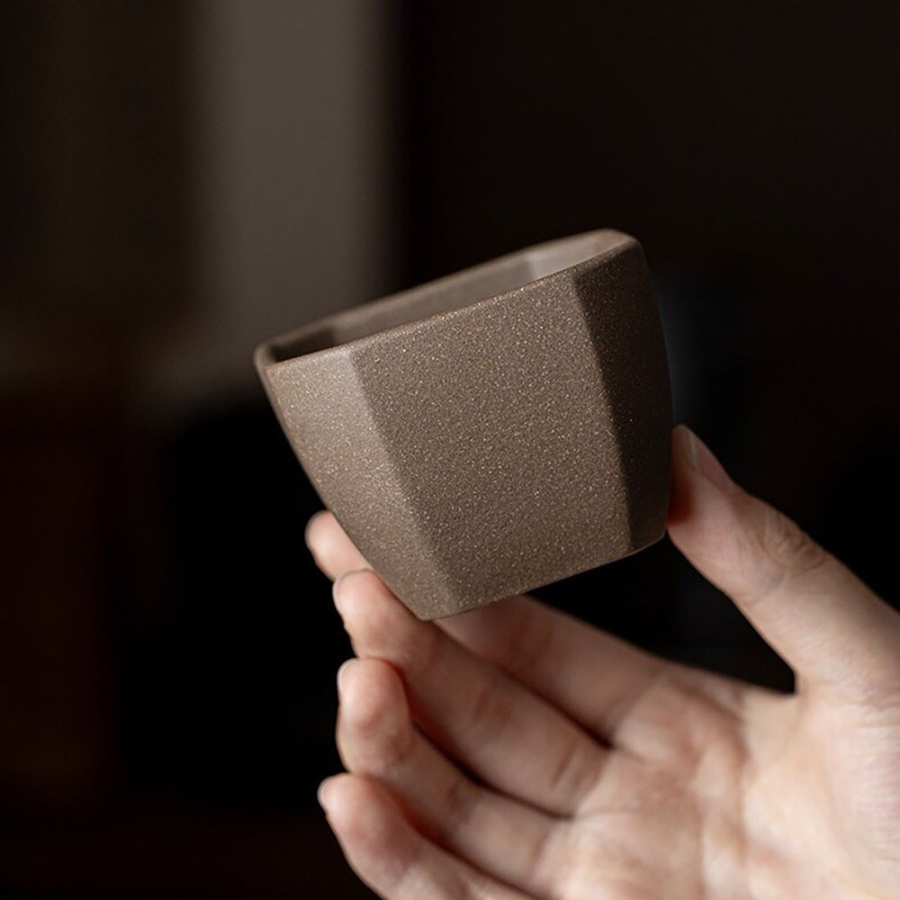 Purple Clay Five Blessings Gongfu Tea Cup Set