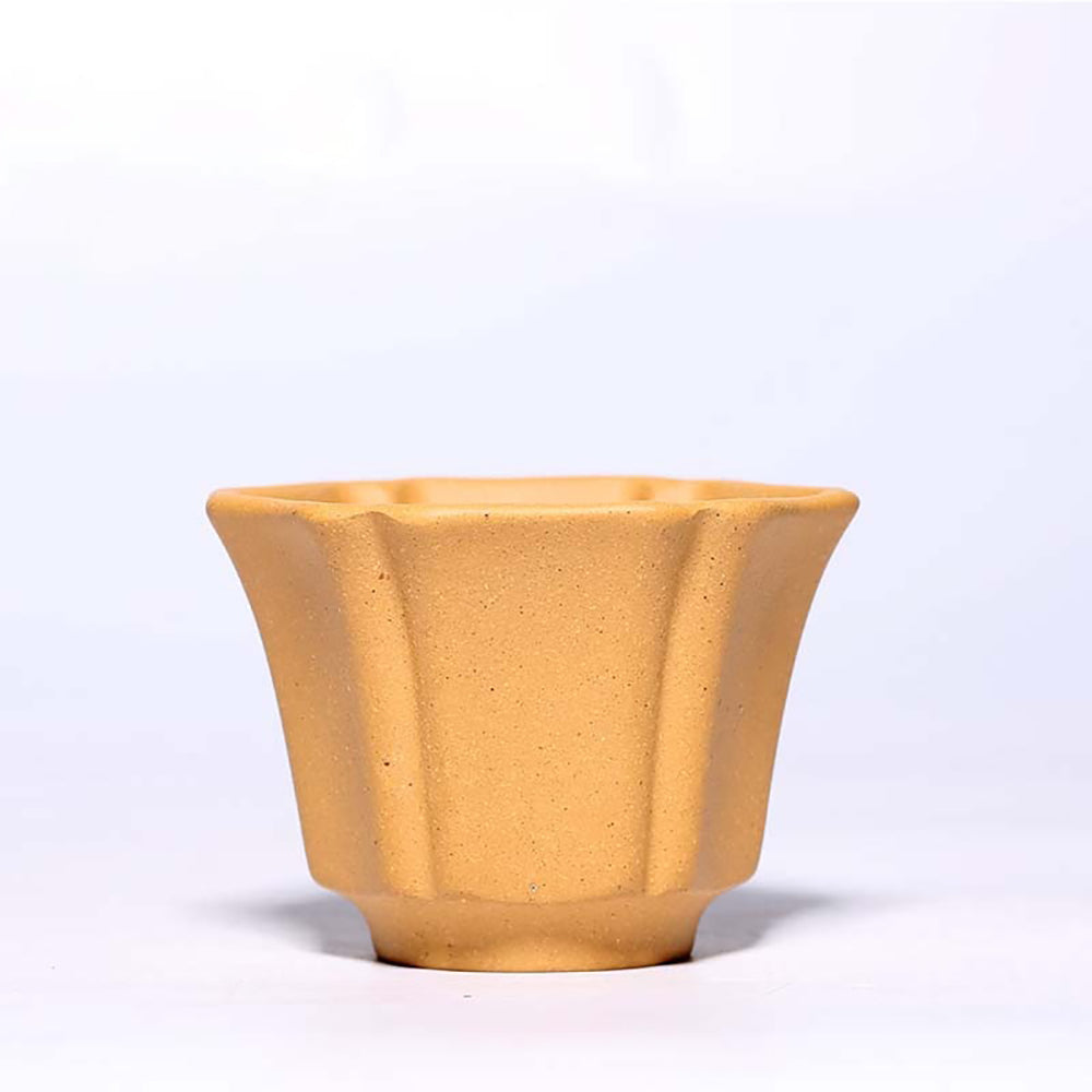 Purple Clay Flower Gongfu Tea Cup Set