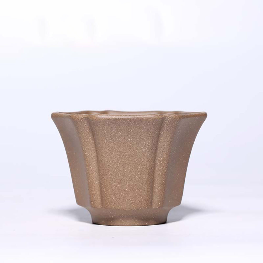 Purple Clay Flower Gongfu Tea Cup Set