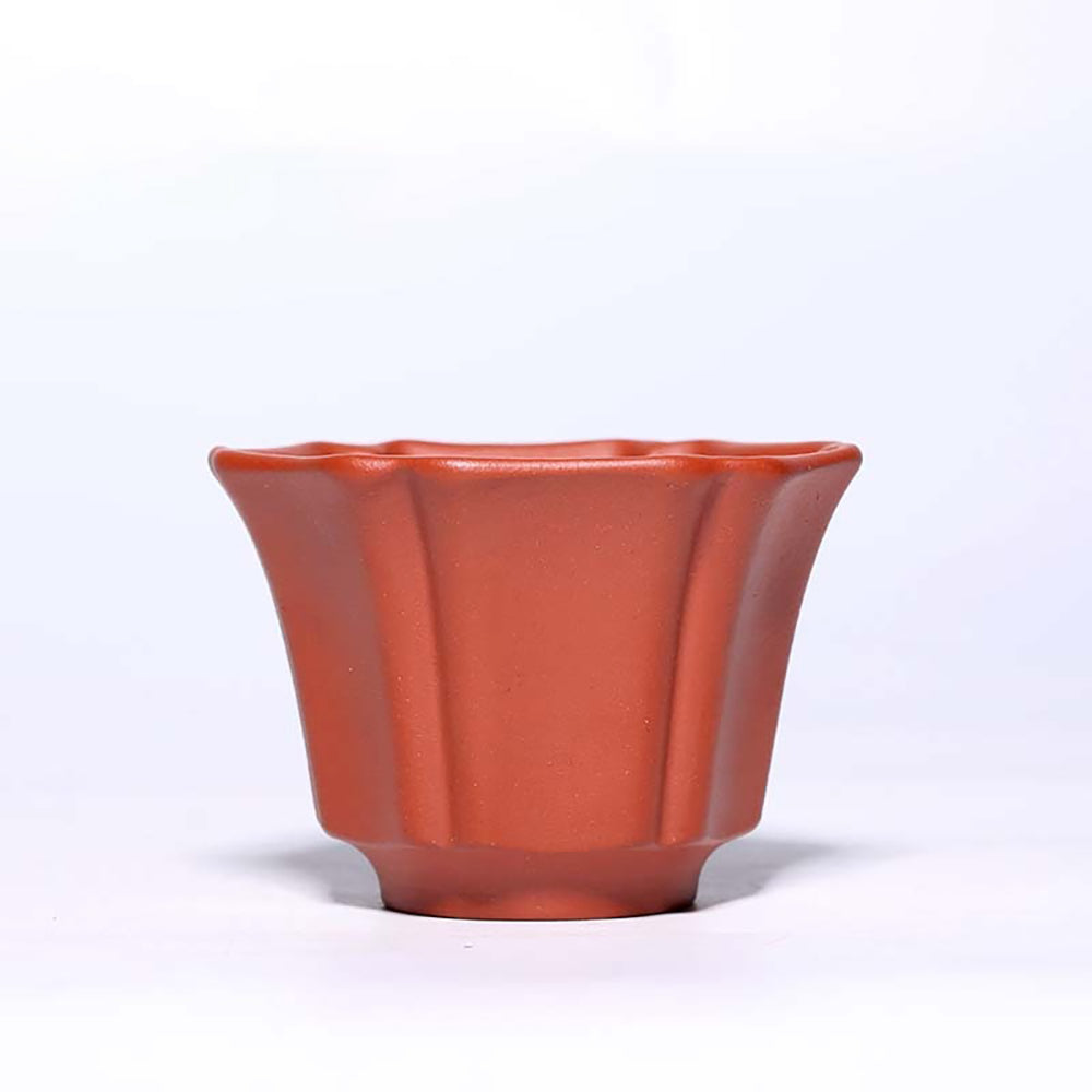 Purple Clay Flower Gongfu Tea Cup Set