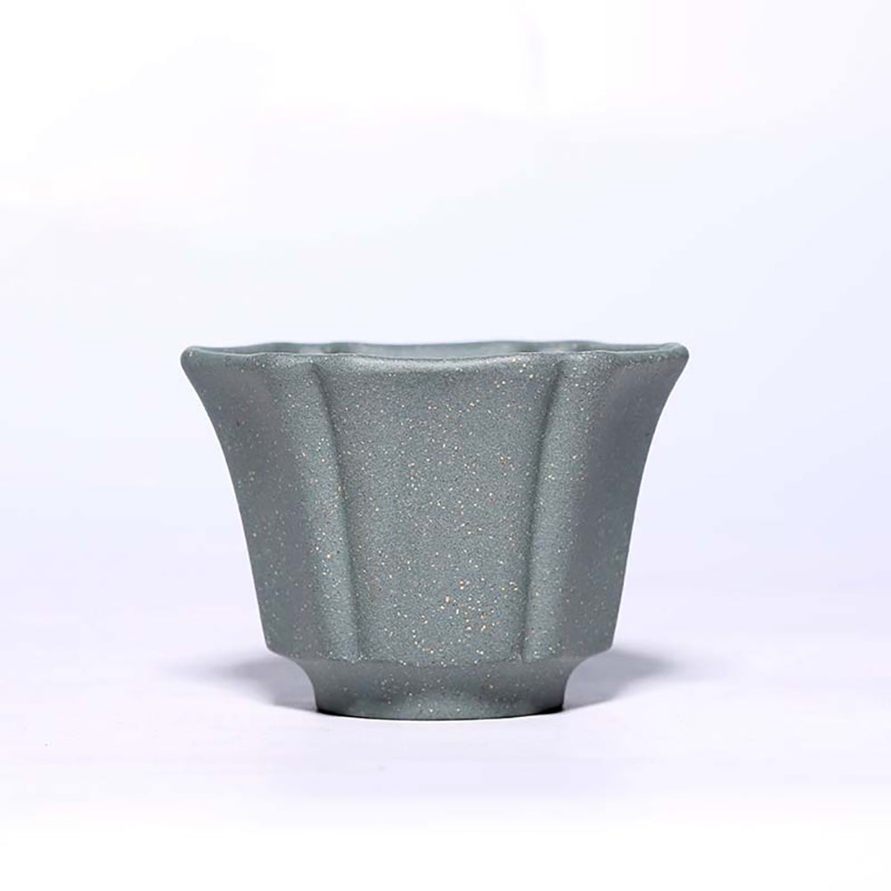 Purple Clay Flower Gongfu Tea Cup Set