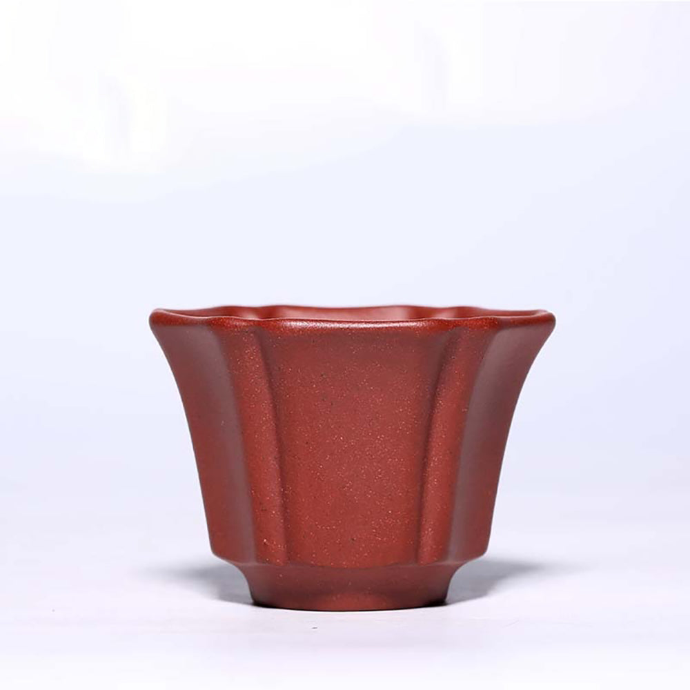 Purple Clay Flower Gongfu Tea Cup Set