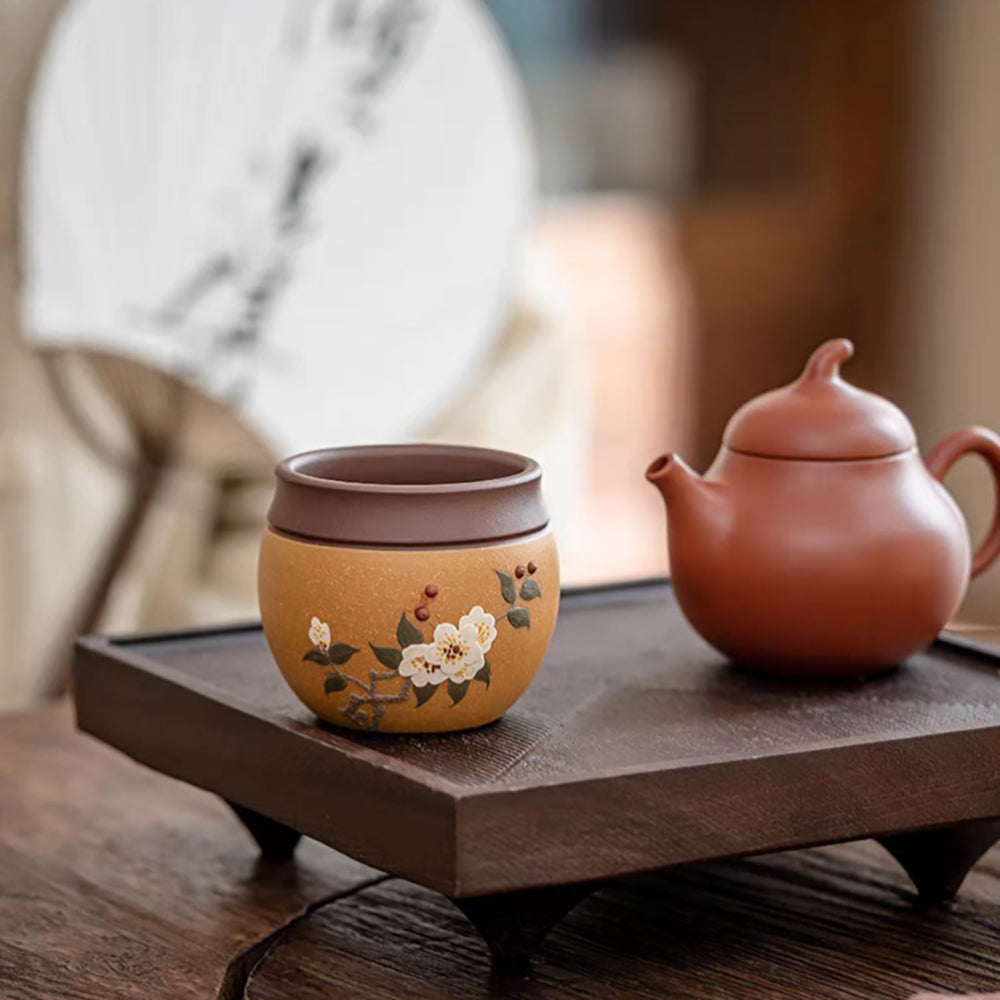 Purple Clay Plum Blossom Gongfu Tea Cup