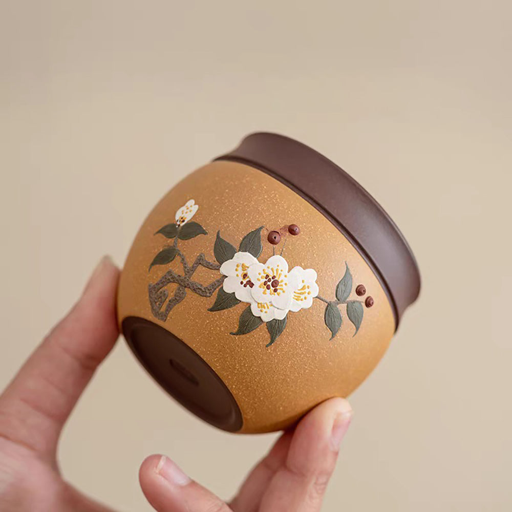 Purple Clay Plum Blossom Gongfu Tea Cup