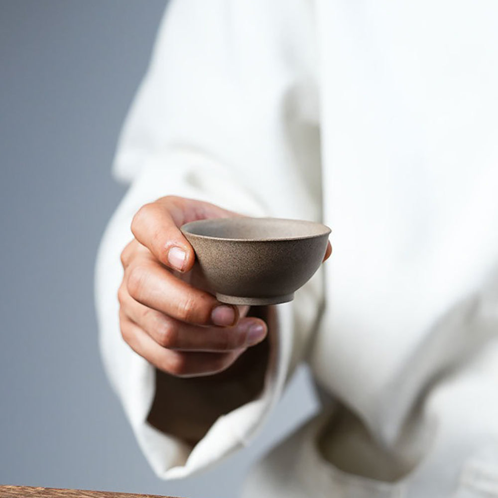 Purple Clay Lotus Gongfu Tea Cup Set