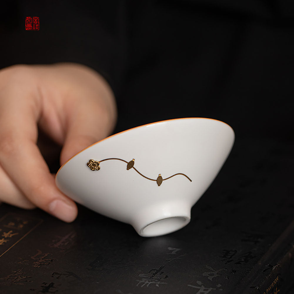 Ceramic Five Kiln Firing Gongfu Tea Cup Set