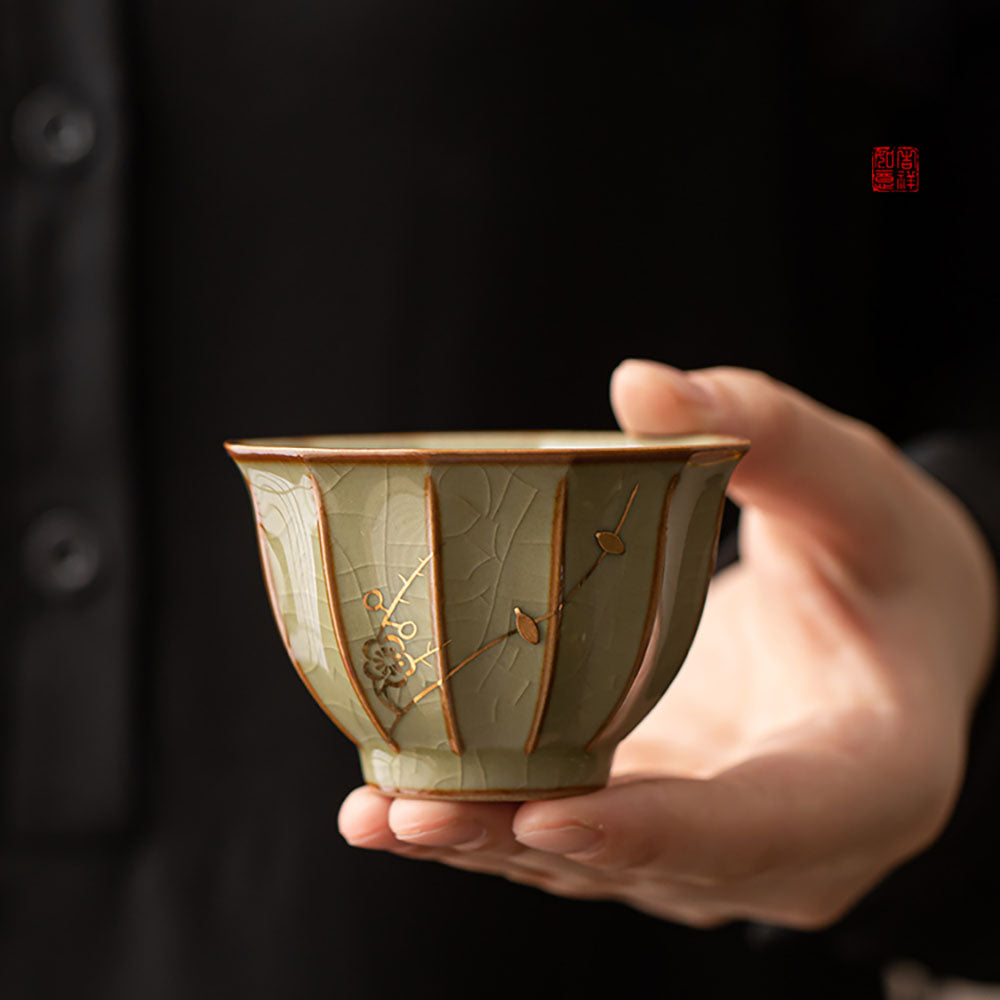 Ceramic Five Kiln Firing Gongfu Tea Cup Set