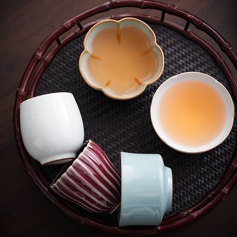 Five Kiln Firing Ceramic Gongfu Tea Cup Set