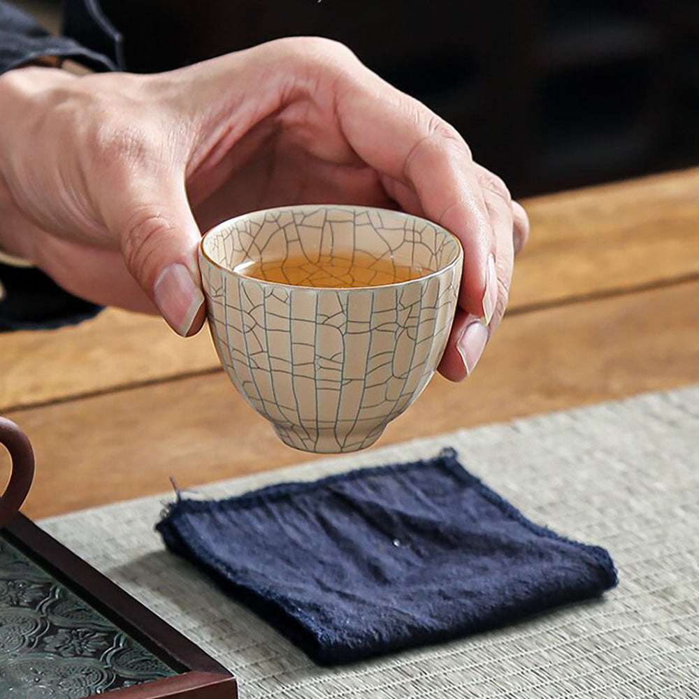 Ceramic Five Kiln Gongfu Tea Cup Set