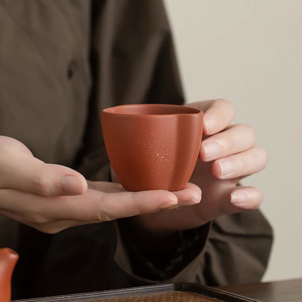 Yixing Purple Clay Five Blessings Tea Set