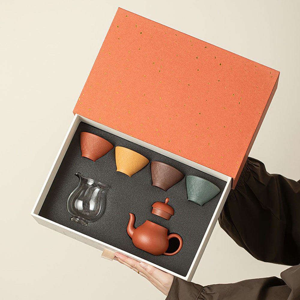 Yixing Purple Clay Four Seasons Tea Set