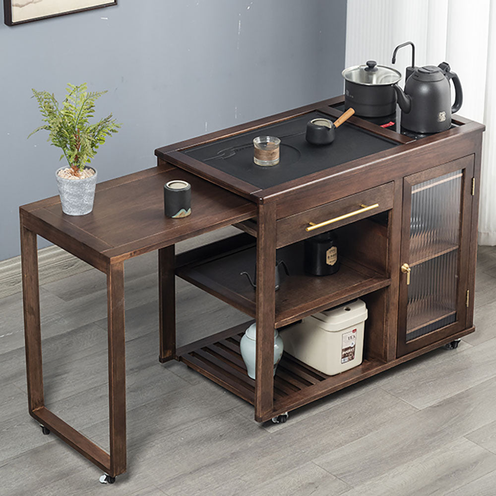 Extendable Walnut Movable Tea Table – Umi Tea Sets