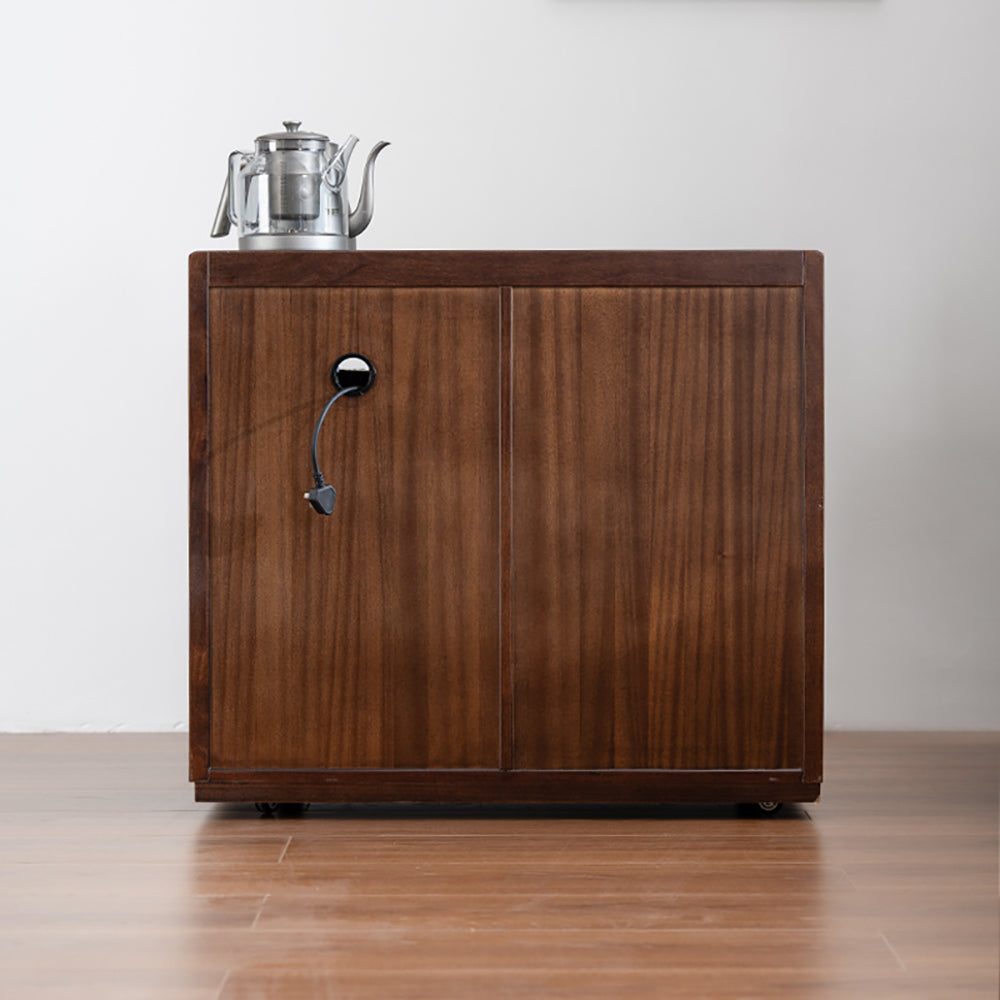 Walnut Integrated Movable Tea Table