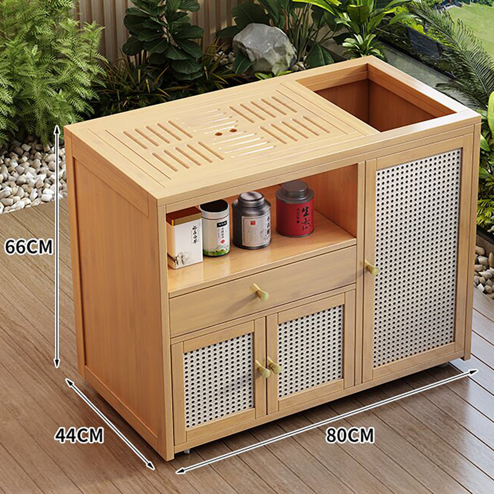 Moso Bamboo Movable Tea Table