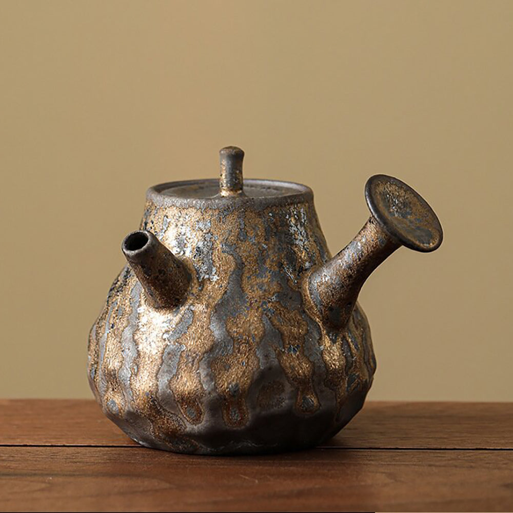 Japanese Pottery Hammered Teapot