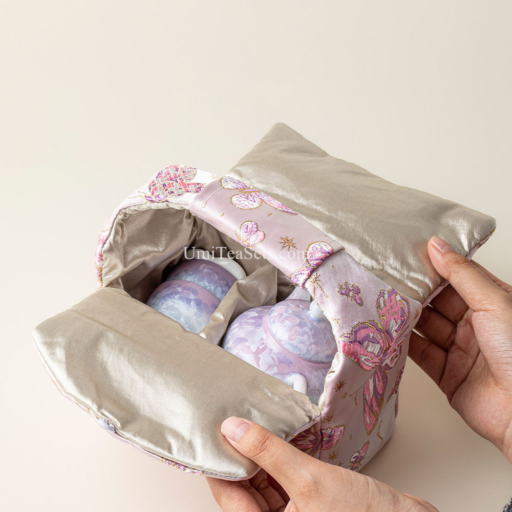 Purple Ruyao Porcelain Travel Tea Set