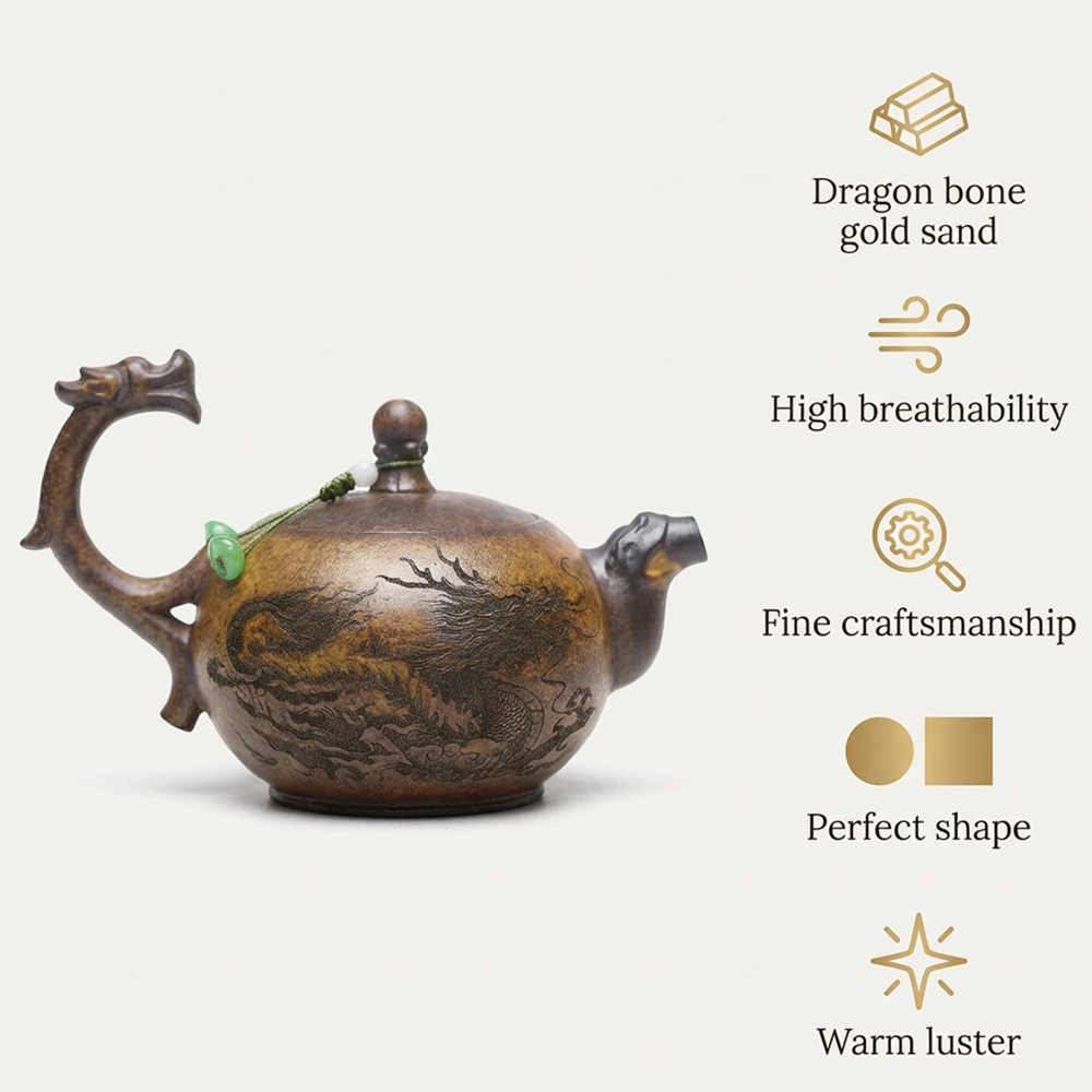 Yixing Luohan Subduing The Dragon Teapot