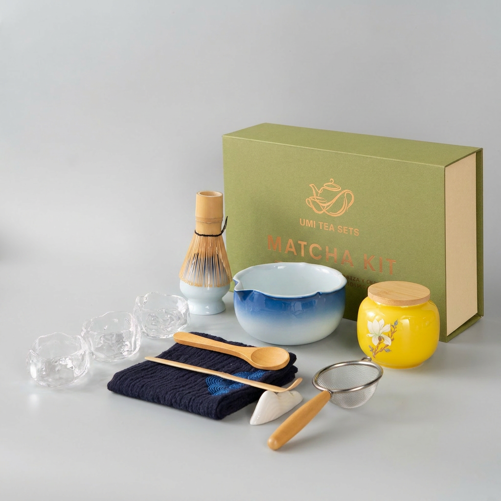 Japanese Gradient Blue Matcha Tea Set