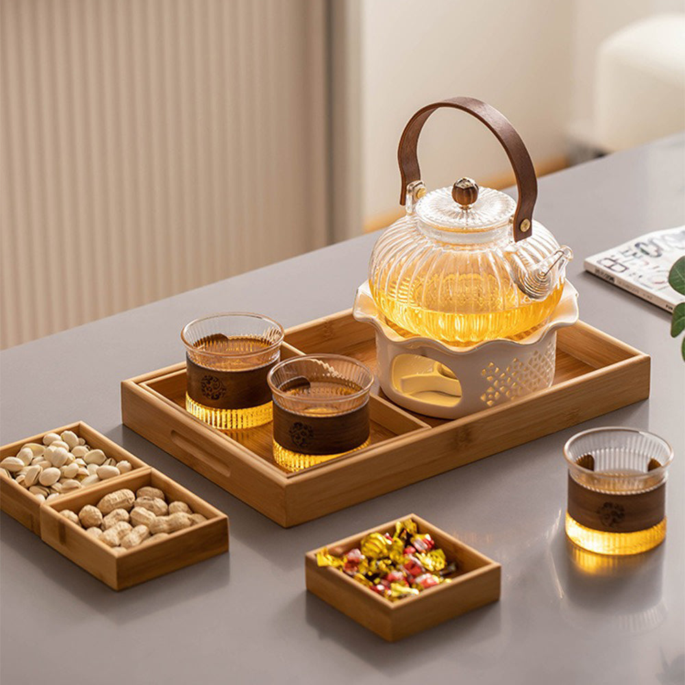 Chrysanthemum Style Glass Tea Set