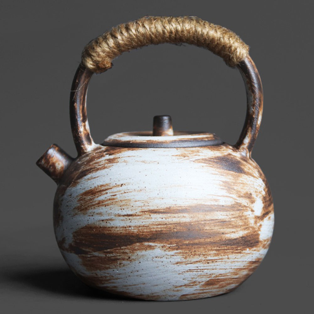 Japanese Coarse Pottery Wabi-sabi Teapot