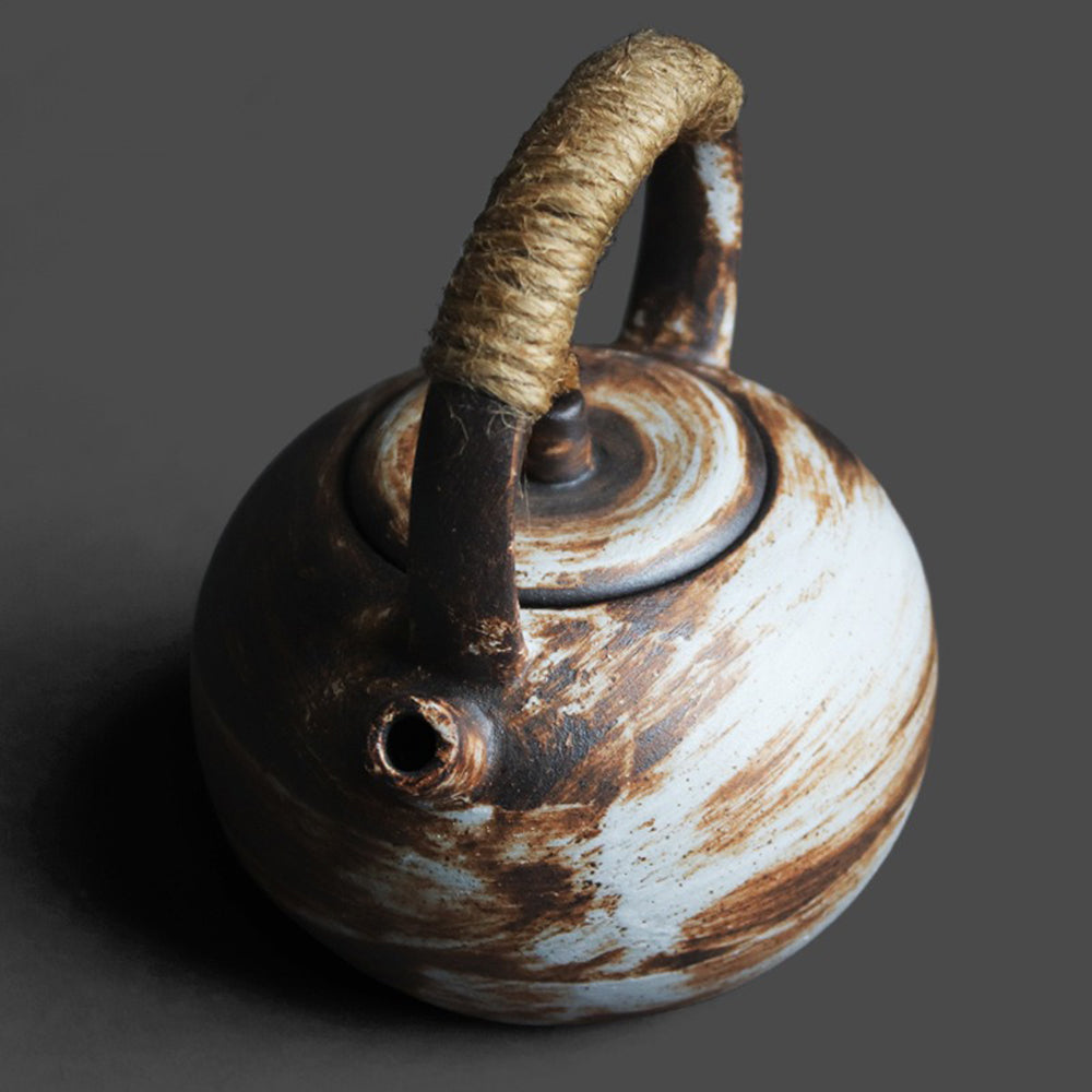 Japanese Coarse Pottery Wabi-sabi Teapot