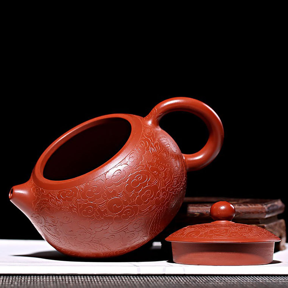 Yixing Auspicious Cloud And Dragon Xi Shi Teapot