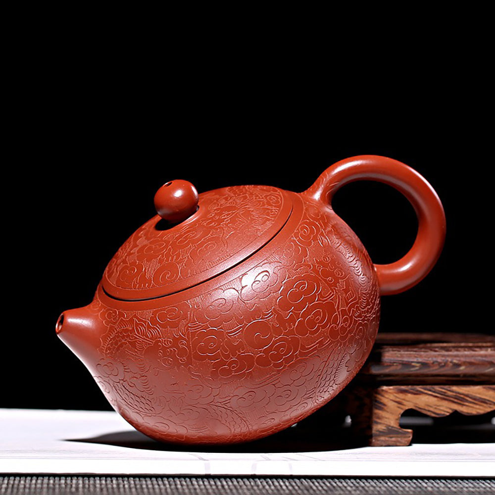 Yixing Auspicious Cloud And Dragon Xi Shi Teapot