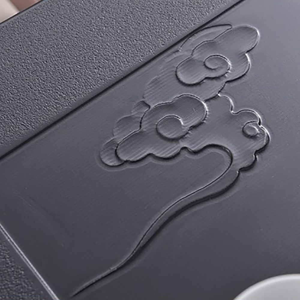 Black Gold Stone Panel Small Tea Table