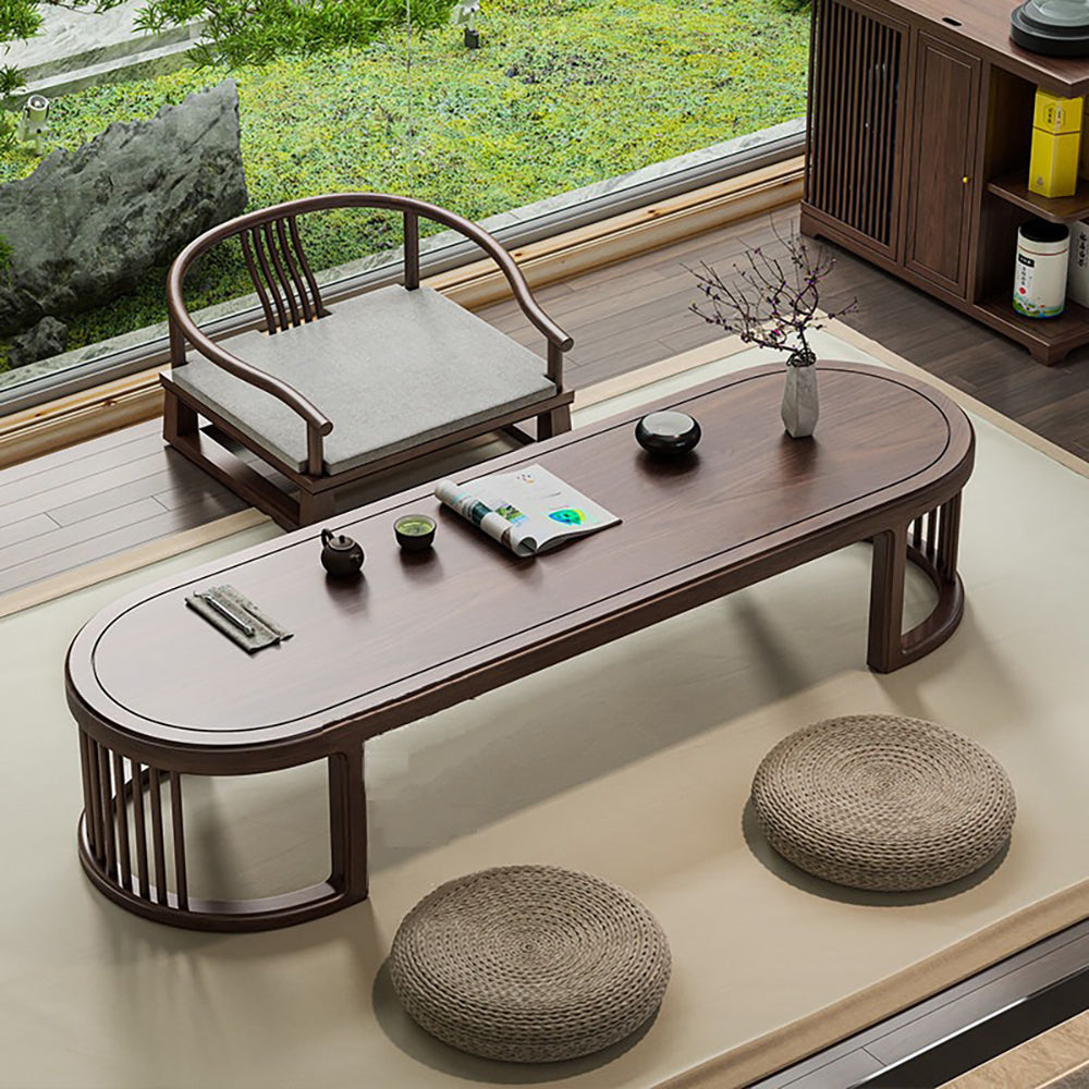 Walnut Wood Japanese Style Low Tea Table Set Umi Tea Sets