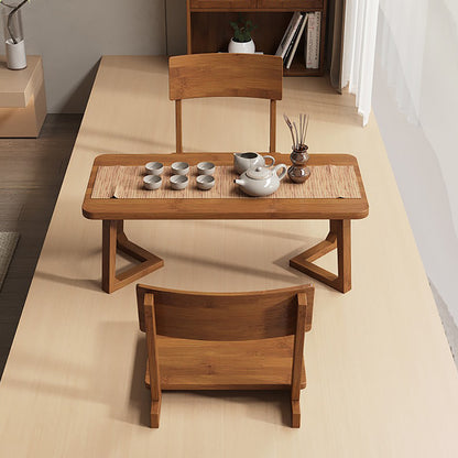 Japanese Style Nan Bamboo Low Tea Table Set