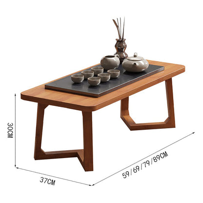 Japanese Style Nan Bamboo Low Tea Table Set