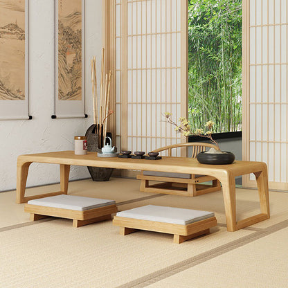 Japanese Elm Wood Tatami Tea Table Set