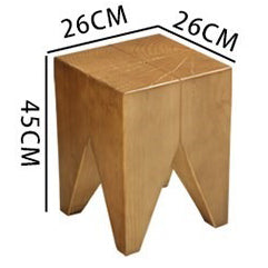 Mediterranean Minimalist Raw Wood Tea Table Set
