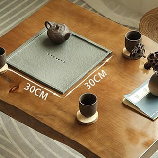 Mediterranean Minimalist Raw Wood Tea Table Set
