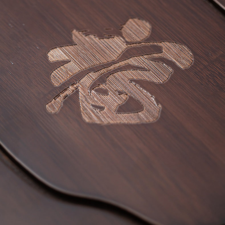 Chinese Walnut Bamboo Gong Fu Tea Tray