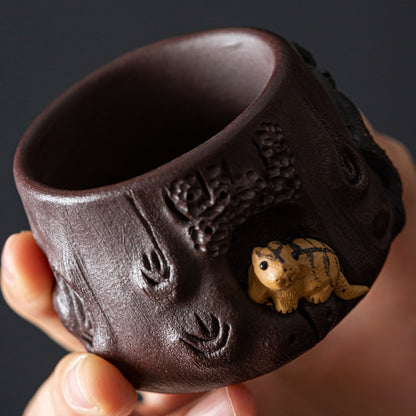 Purple Clay Squirrel Gongfu Tea Cup